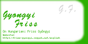gyongyi friss business card