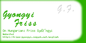 gyongyi friss business card